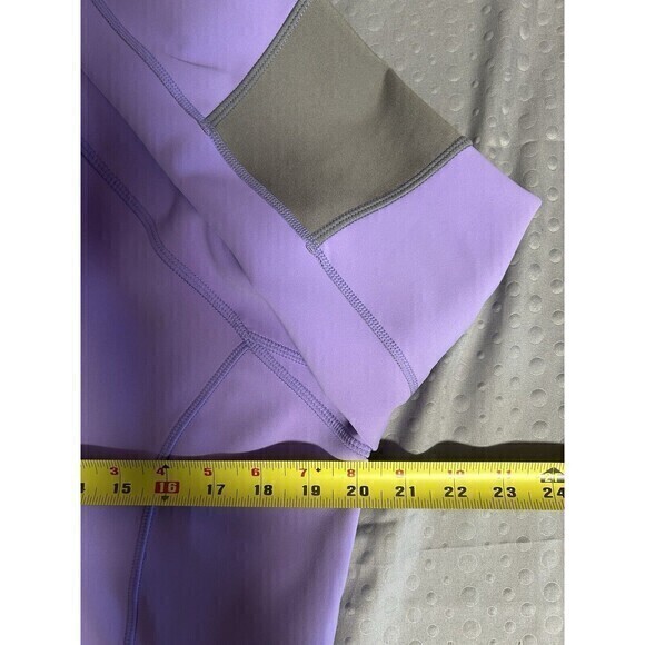 Athleta large long‎ sleeve 3/4 Front Zip, Lavender ￼front Zip Pocket Hi … - Picture 7 of 8